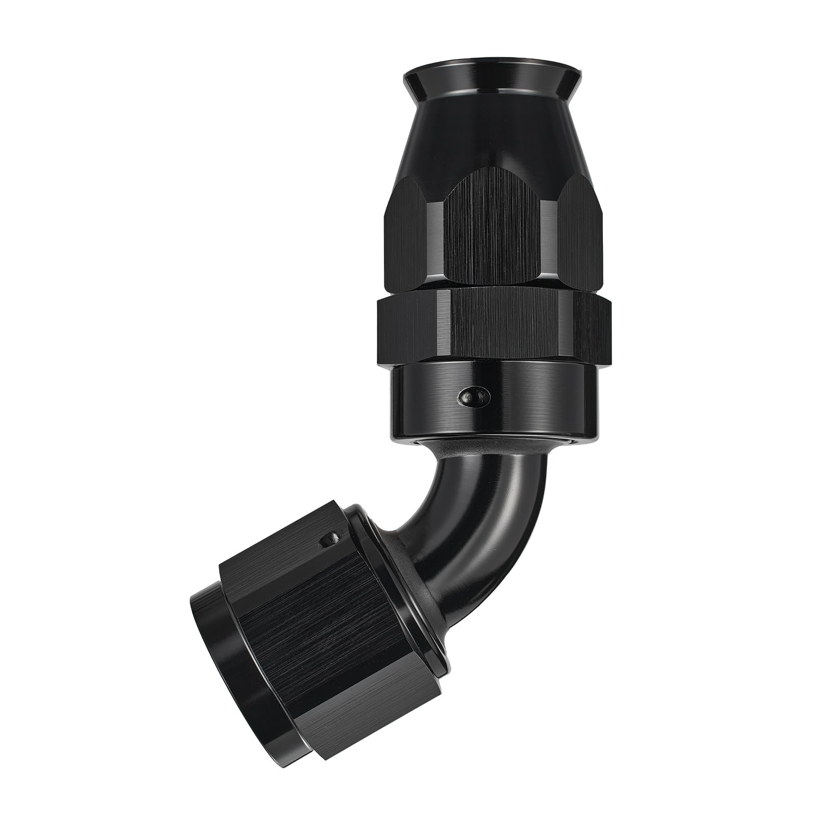 EVIL ENERGY 8AN PTFE Fitting Hose End Fitting 60 Degree Black for PTFE Hose Only