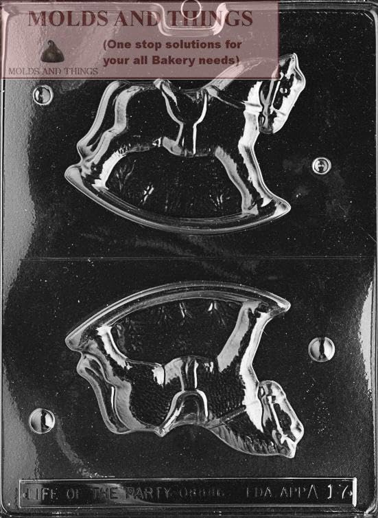 Animal Rocking Horse Chocolate Candy Mold – Durable Plastic Candy Mould for Baby Shower Favors, Cake Decorations, birthdays, gender reveal parties, and holiday celebrations