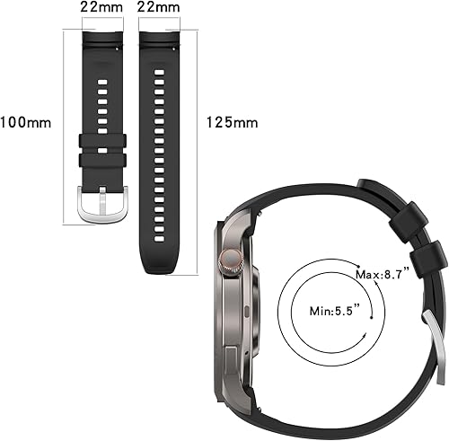 Miniatura 2 de FitTurn Paquete de 4 correas de reloj diseñadas para Amazfit Balance, correa de reloj de repuesto de silicona suave, pulsera ajustable para Huami
