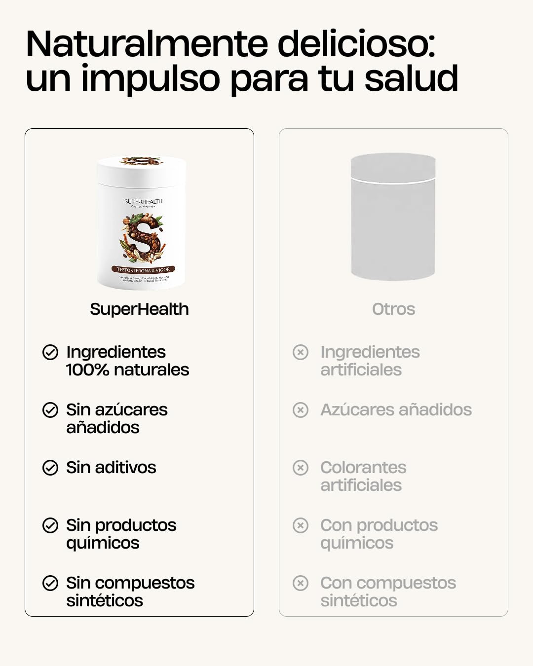 Testosterona Hombre (Para 30 Días) Suplemento Natural con Tribulus, Maca y Ginseng – Aumento Testosterona, Energía y Fuerza – Mejora Rendimiento, Vitalidad y Ánimo – Vegano, Sin Gluten
