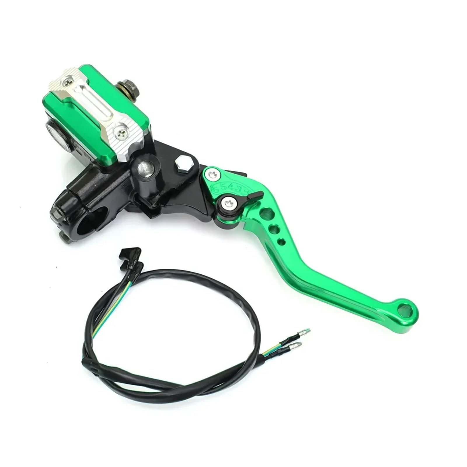 Hguvsjd 7/8" 22mm CNC Aluminum Alloy Moto Front Brake Clutch Master Cylinder Hydraulic Pump Lever Motorcycle Brake Lever(Green)