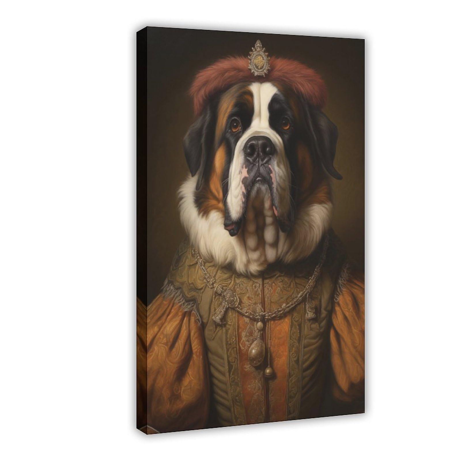 Pyberon Frame-Style Saint Bernard Canvas Poster For Dorm Room Decor Gift