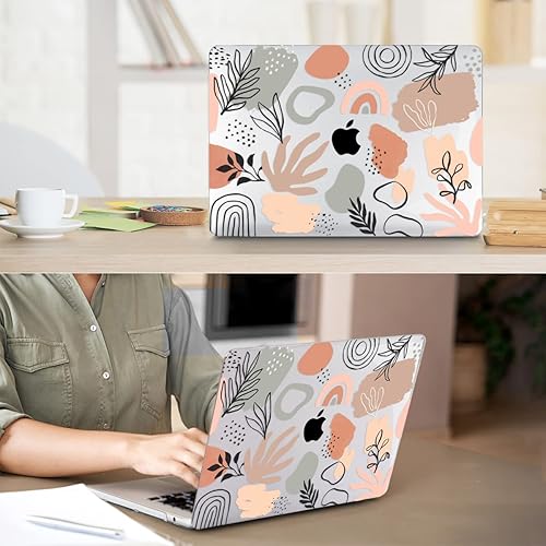 Miniatura 6 de HOHAIYOO Compatible con MacBook Air 2025 2024 2023 2022 de 13.6 pulgadas M4 A3240 M3 A3113 M2 A2681 con Touch ID, funda rígida de plástico, cubierta