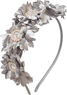 طوق شعر بوليستر للبنات من دافني - رمادي