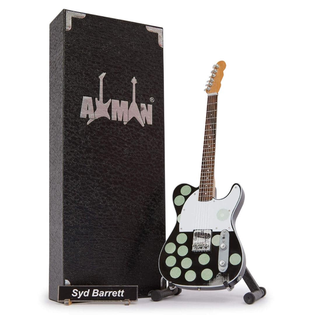 Syd Barrett Miniature Guitar Replica with Display Case and Stand