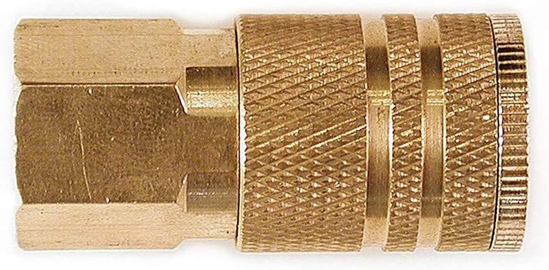 Primefit IC1414FB6 1/4-Inch Industrial 6-Ball Brass Coupler with 1/4-Inch Female NPT