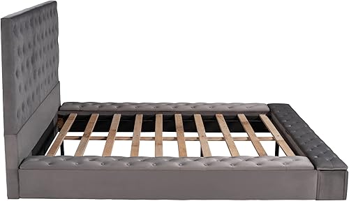 Miniatura 6 de LCH Cama de almacenamiento de plataforma de tamaño individual con 2 cajones con ruedas, marco de cama de madera para dormitorio, dormitorio,
