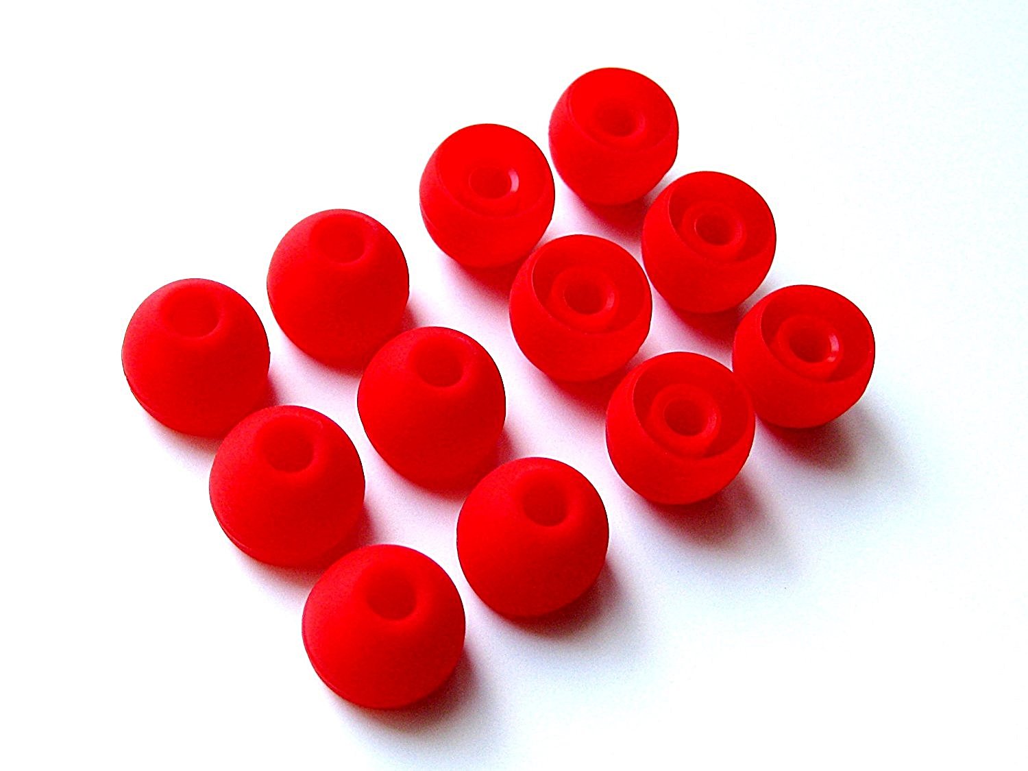 12pcs Large RED Replacement Tips Compatible with Monster Dr Dre Tour Powerbeats urBeats 2 Heartbeats 2 DiddyBeats Turbine Pro Gratitude DNA VEKTR iSport Victory Immersion Inspiration ClarityMobile