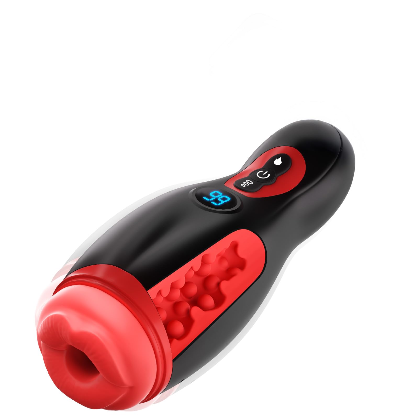6 en 1 Sex Toýs Homme Masturbateurs Masculins, Support de téléphone 360° et bouche réaliste avec 9 Succion et 9 vibrations, Masturbâteur Homme Mains Libres de chauffage Vaginette Sex Toys avec APP