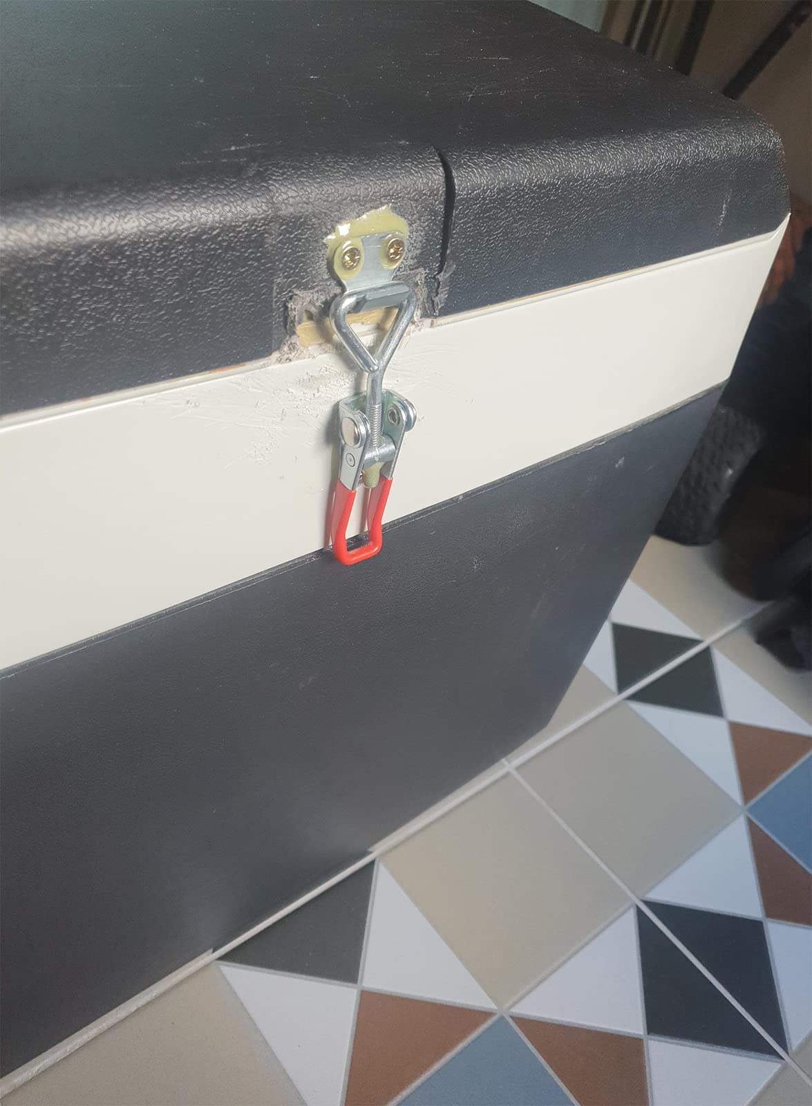 Zacisk przełączający, 4 szt. regulowane zatrzaski metalowe zaciski zatrzaskowe szybkie zwalnianie zatrzask narzędzia klips zacisk zatrzask, do szafki drzwiowej, skrzynki, skrzynek narzędziowych, 180