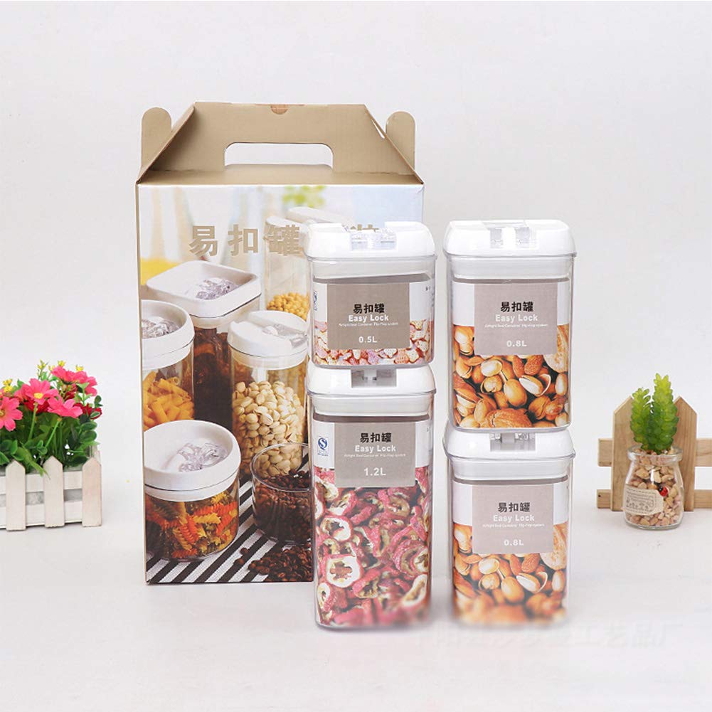 Vorratsdosen Müsli Behälter, 7er Set, Multifunktion Luftdicht Stapelbar Transparent BPA Frei, Müslidosen Mit Deckel, Für Restaurant, Zuhause, Küche Geschenk
