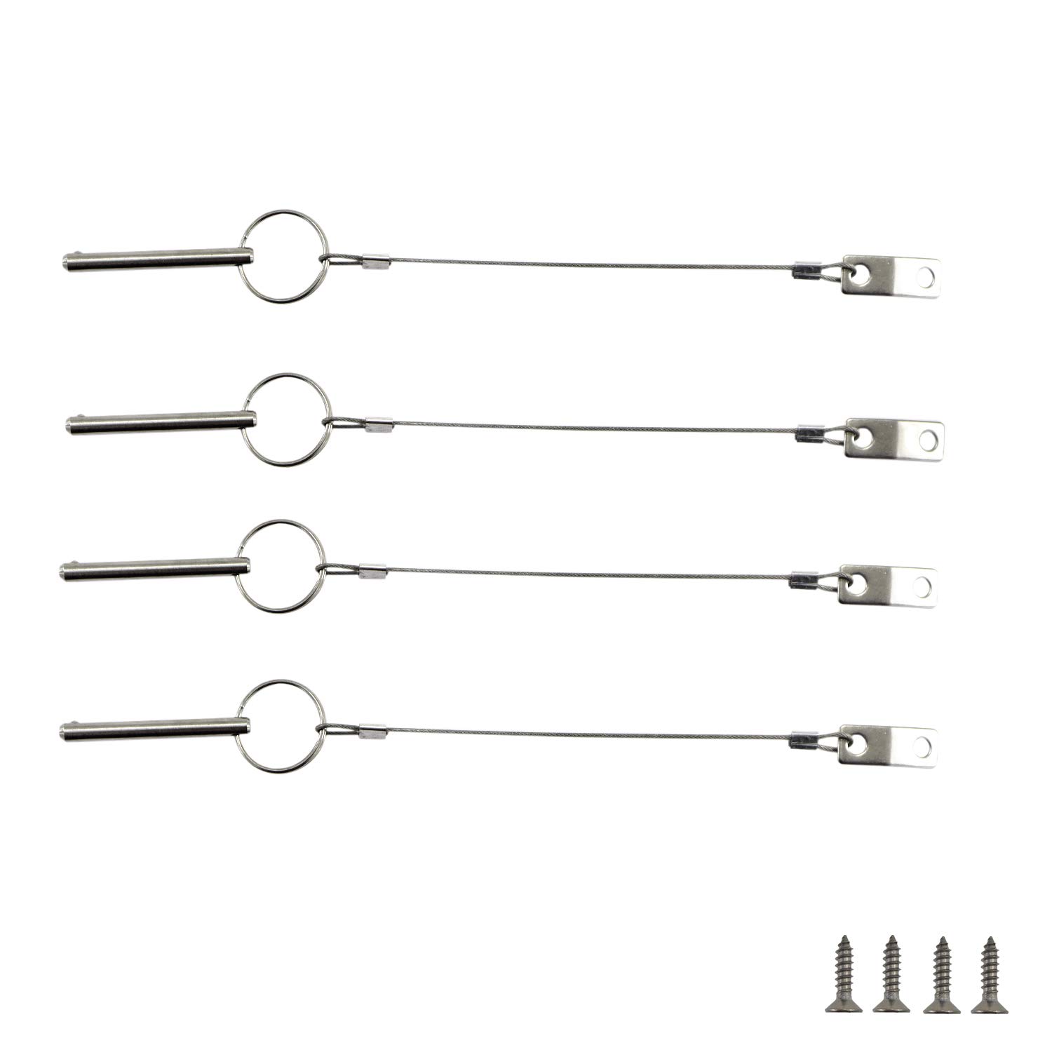 Quick Release Pin, Diameter 1/4"(6.3mm), Total Length 2"(51mm), Effective Length 1.5"(38mm), Full 316 Stainless Steel, Bimini Top Pin, Marine Hardware