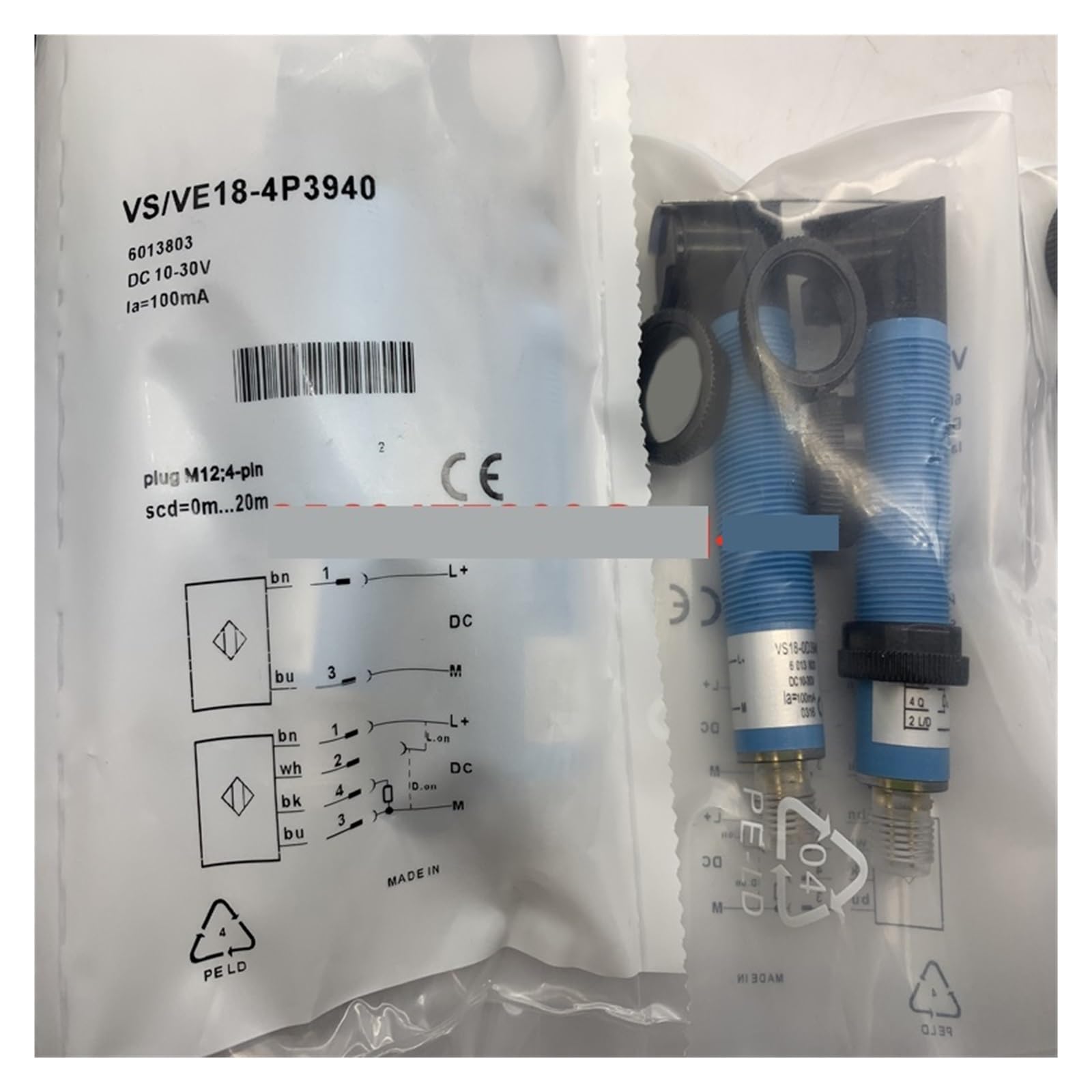 CJKXPZMH 1pcs Proximity switch VS/VE18-4P3840 VS/VE18-4N3840 VS/VE18-3F3740(VS-VE18-3F3740)
