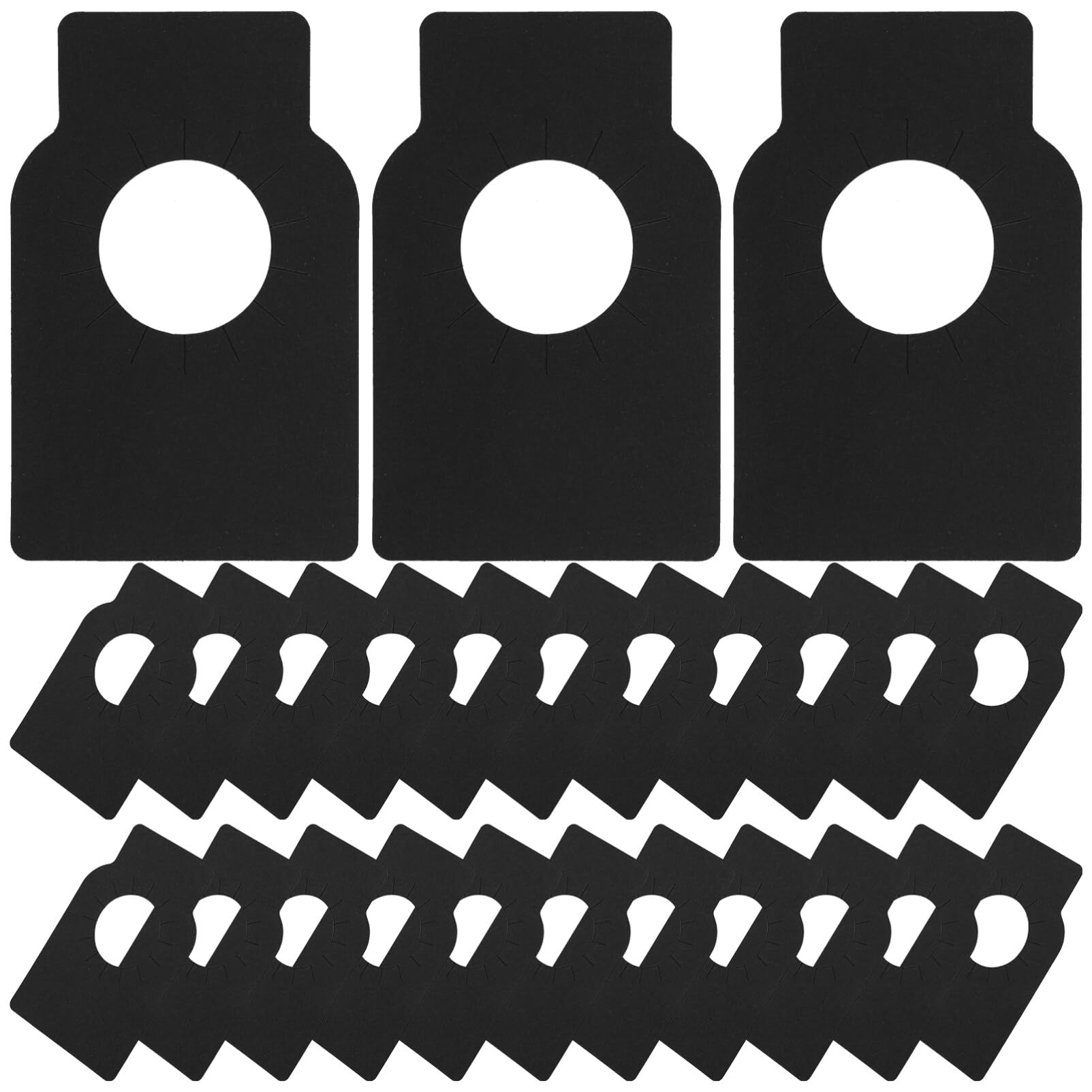 Cabilock Paper Wine Bottle Labels 200pcs Reusable Wine Black Tags Diy Decorative