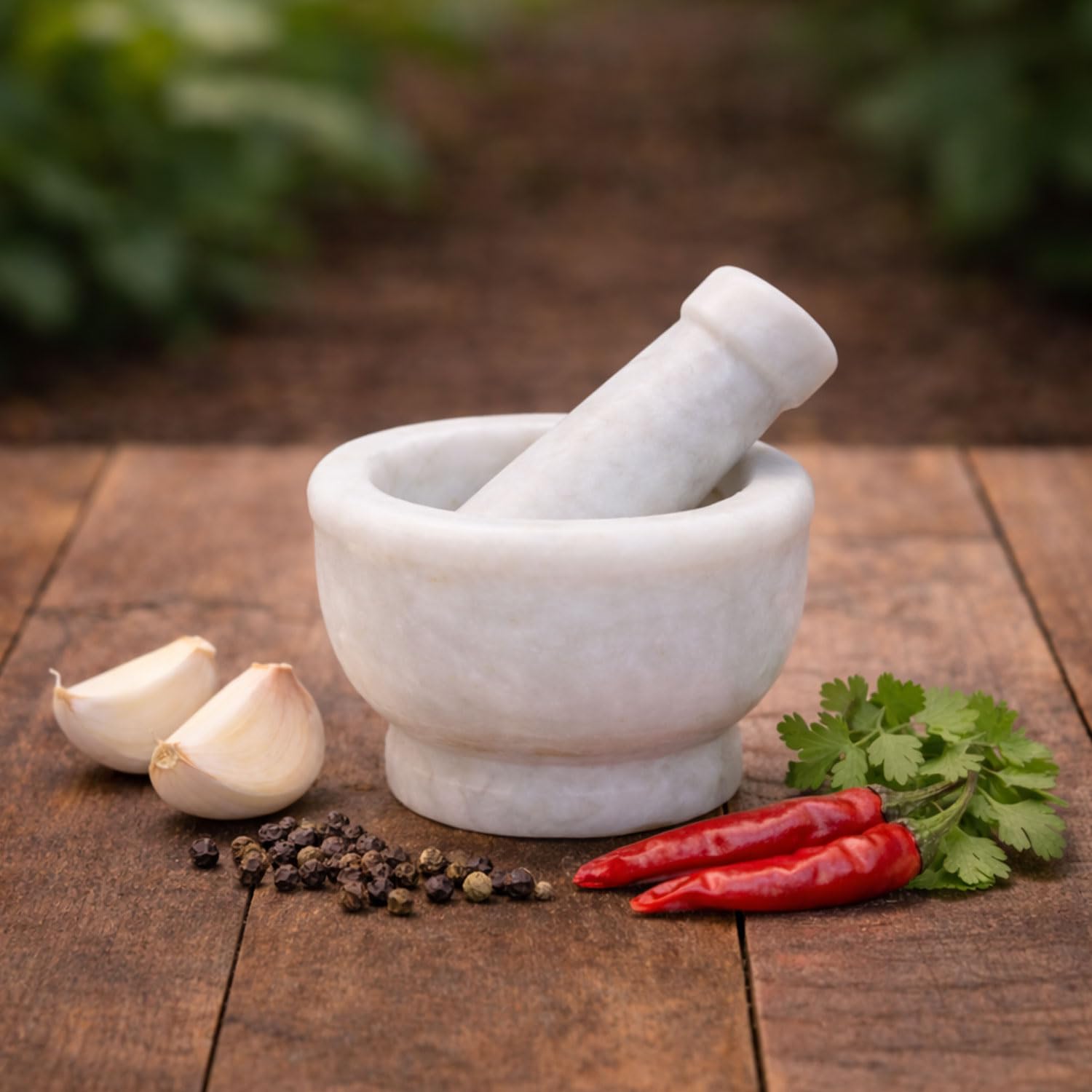 MM HANDICRAFT White Marble Imam Dasta | Okhli Musal | Mortar and Pestle Set | Kharal Khalbatta | Herbal Crusher | Mixer and Grinder Set for Kitchen (Multiple Sizes) (white, 3 inch)-image-20