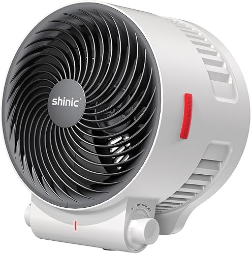 shinic Combo de calentador y ventilador 2 en 1, calentador de espacio portátil de 1500 W con 3 modos, termostato ajustable, protección contra