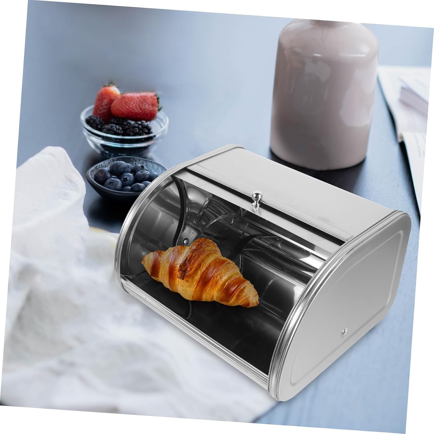 Panera De Cocina Que Ahorra Espacio: Elegante Organizador De Encimera para Pan, Aperitivos, Frutas Y Productos Horneados Hogar Y La Panadería. Multi