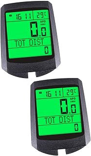 Toddmomy 2 Pçs Bicicleta Estatica Para Ejercicios Exercício Bicicletas Computador De Volta Luz Velocímetro Bicicleta Com Fio Velocímetro Tacômetro Neutro