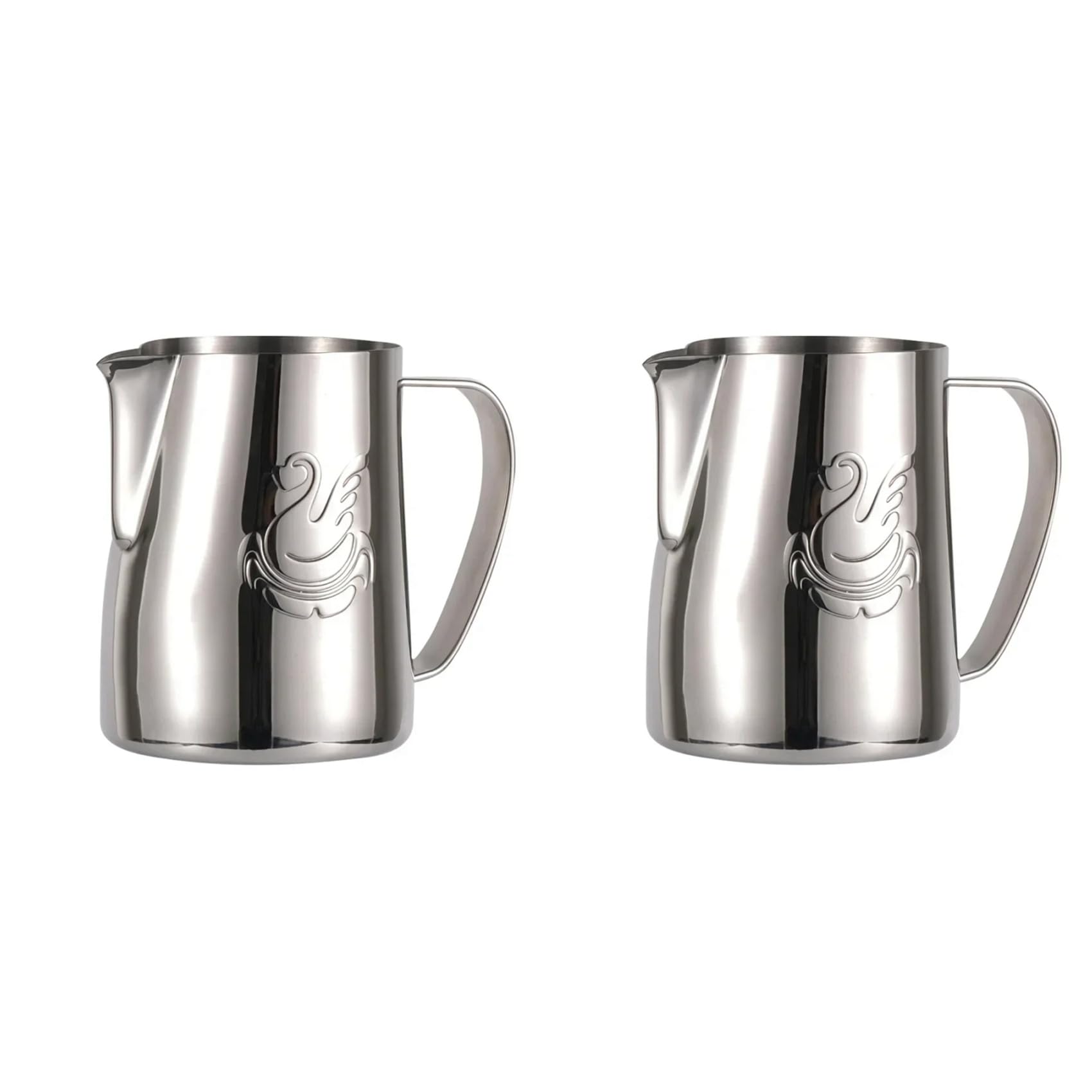 Aundhegrtt 2X 600ml Stainless Steel Coffee Jug Pitcher Milk Frothing Cup Cream Maker Espresso Latte Art Tool Elegant Swan