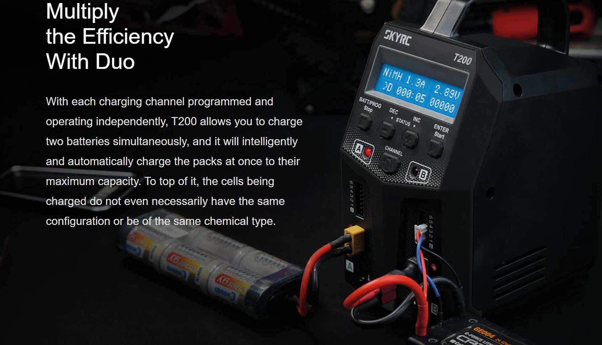 SkyRC T200 Caricabatteria AC, DC