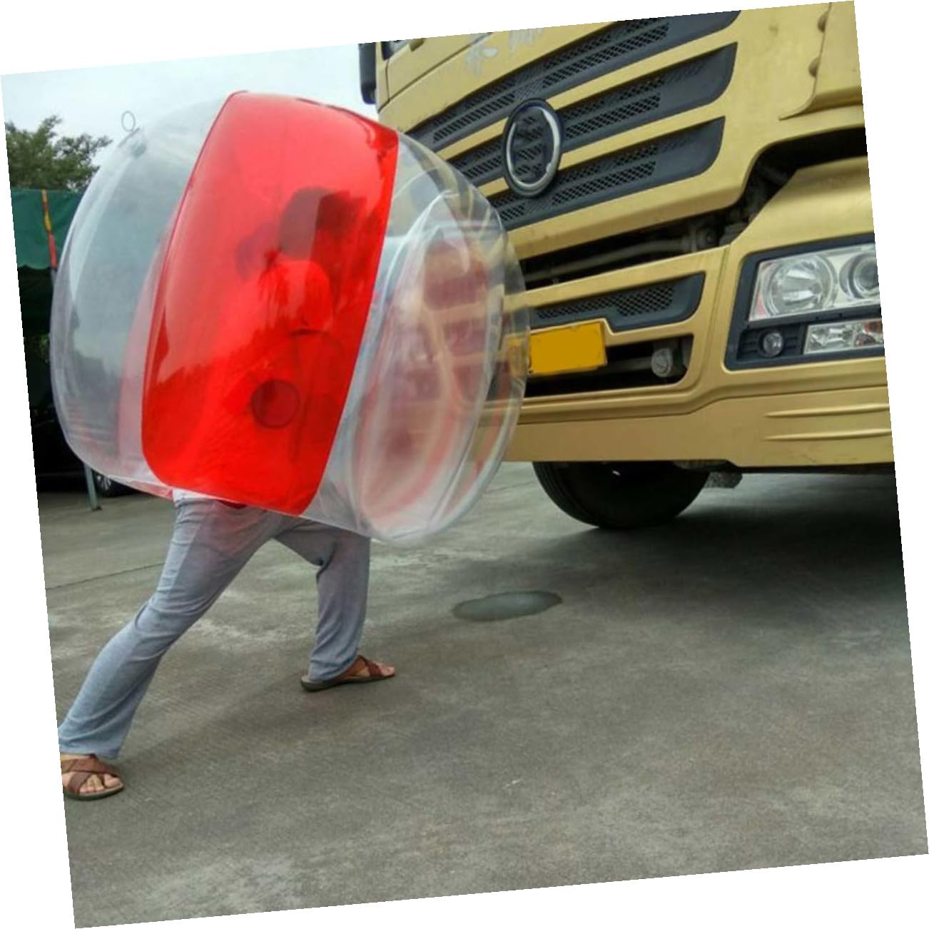 Palla Gonfiabile Bumper in Pvc Rossa per Sport Outdoor Adulti | Gioco D’urto per Spiaggia, Equilibrio e Uso in Attività Ricreative All’aperto