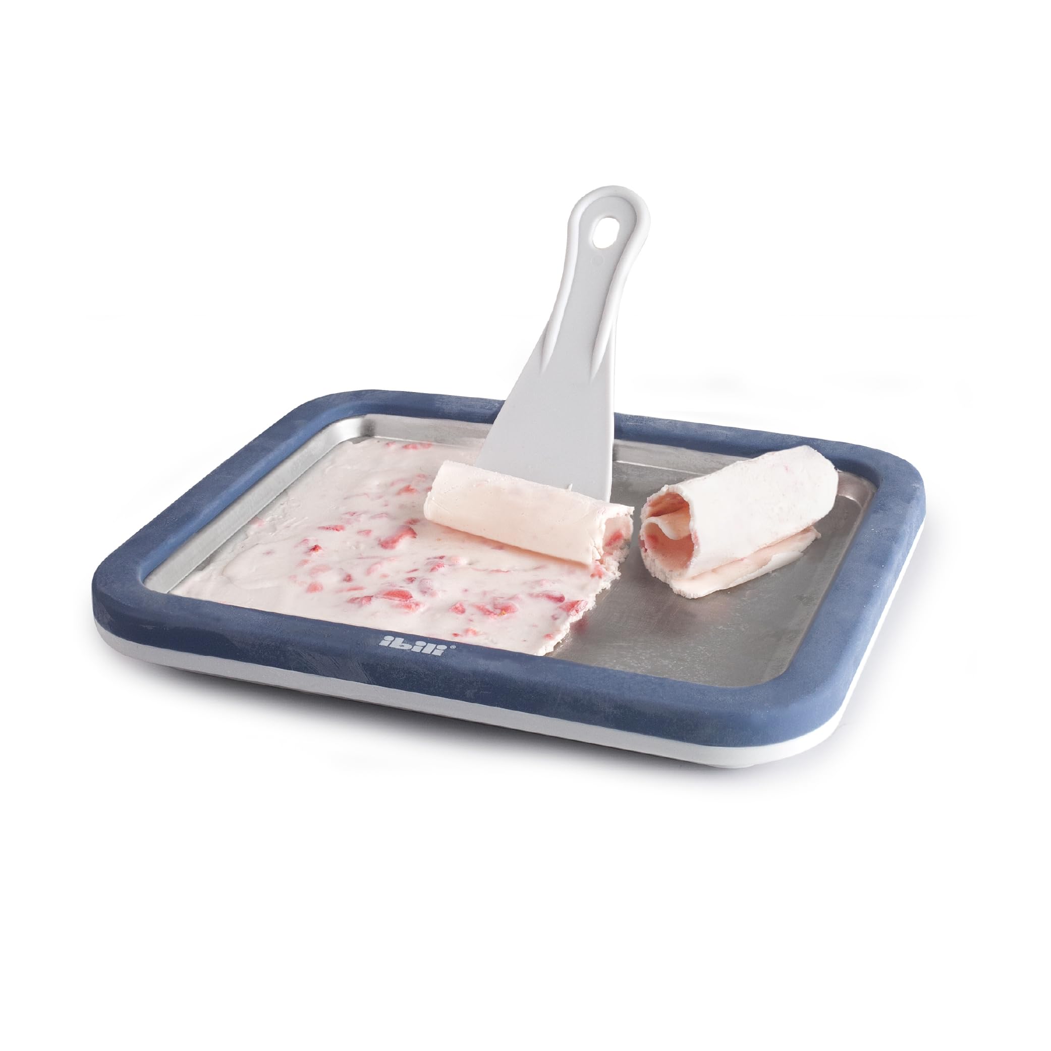 IBILI - Placa Enfriadora Para Helado, Placa para Hacer Ice Cream Rolls, Incluye 2 espátulas, Helado casero, 26 x 20,9 x 3,7 cm