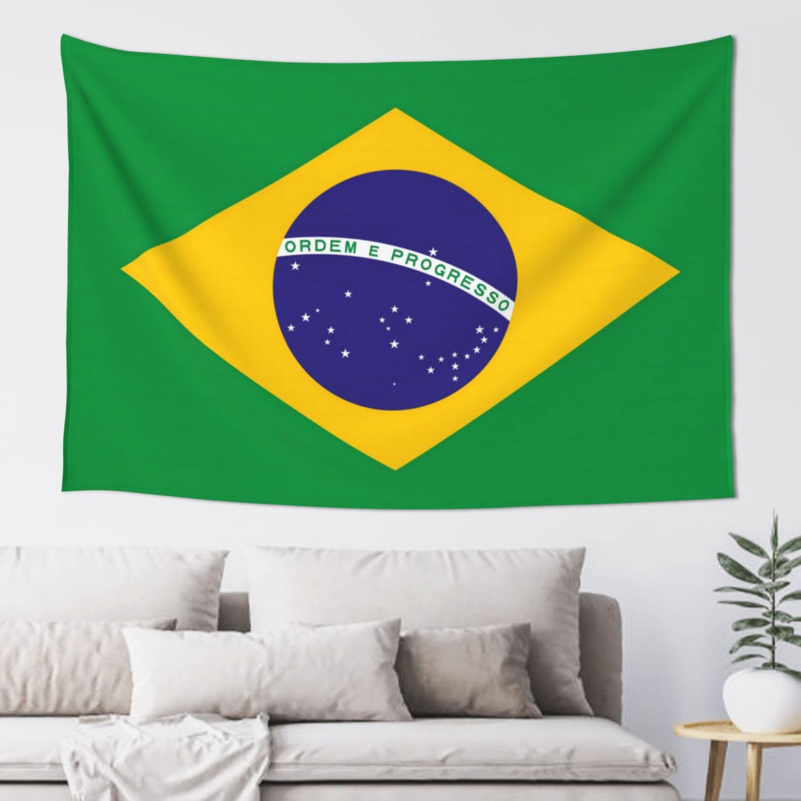 JUHIOPOI Brazil Flag Tapestry