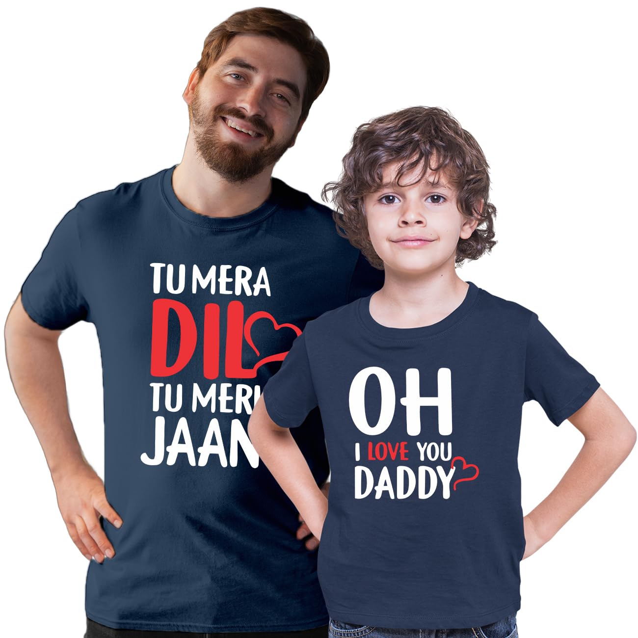 indissh Father Son Matching Printed Cotton Tshirt Combo - FS-06-COM-PAR-picture-12