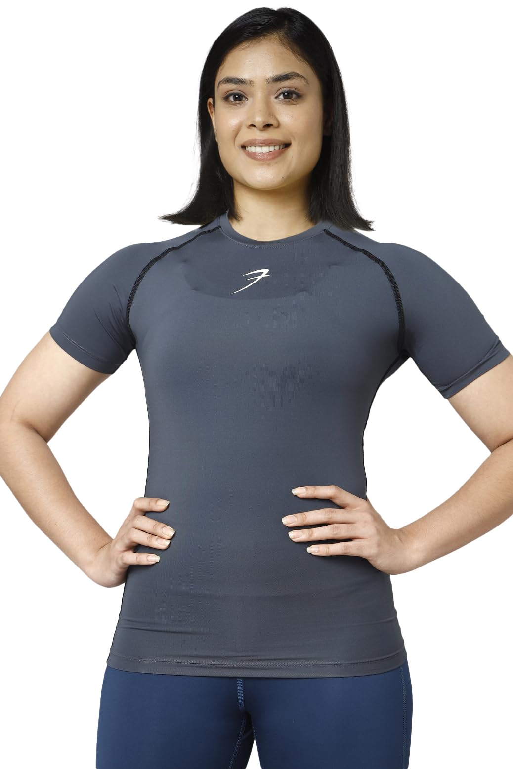 fuaark Women's Compression Top T-Shirt for Gym Sports Yoga Swimming Running Short Sleeve-picture-31