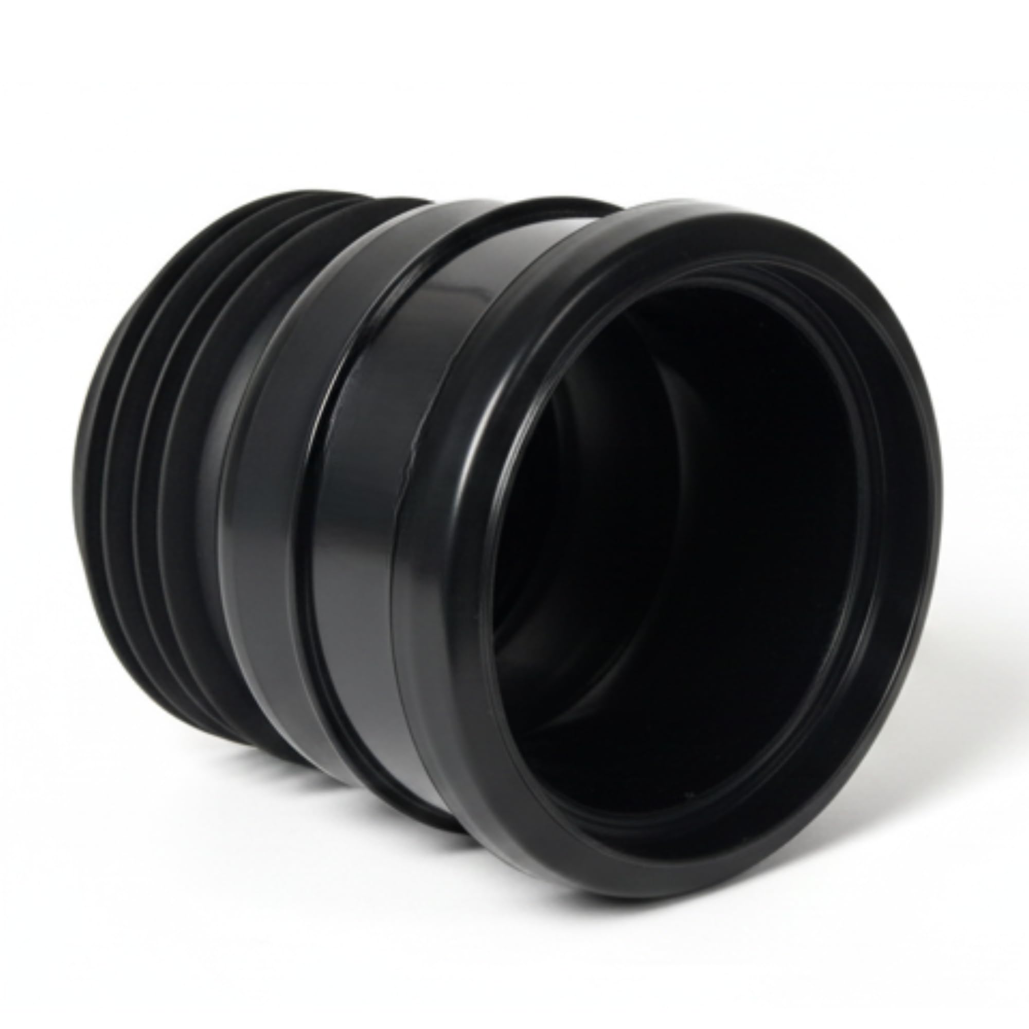 Shmox Black 110Mm Universal Soil Pipe To Clay Cast Iron Drain Pipe Connector Adaptor (Black)