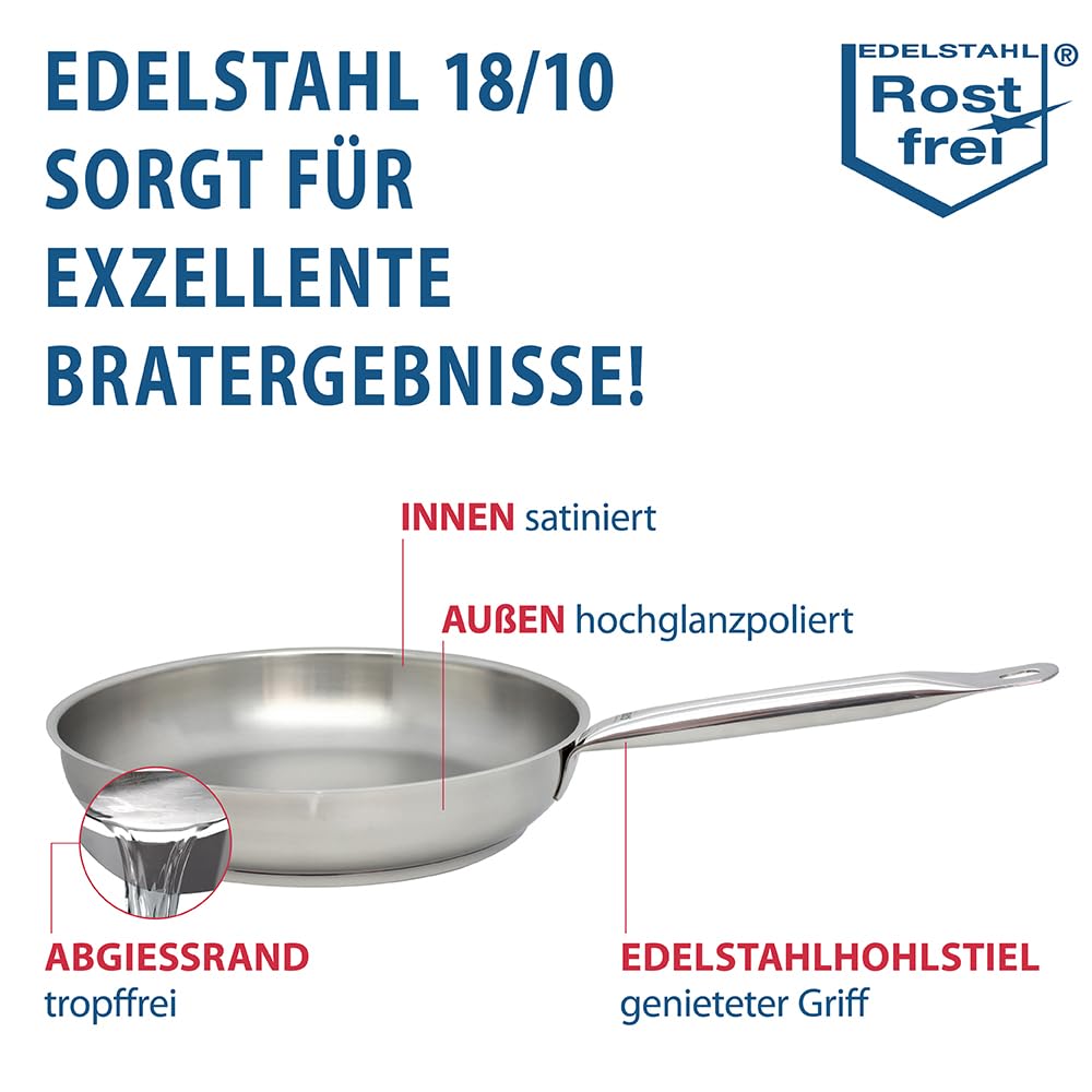 ELO Bratpfanne Profi Therm 28 cm Gastro, Edelstahl - Induktion