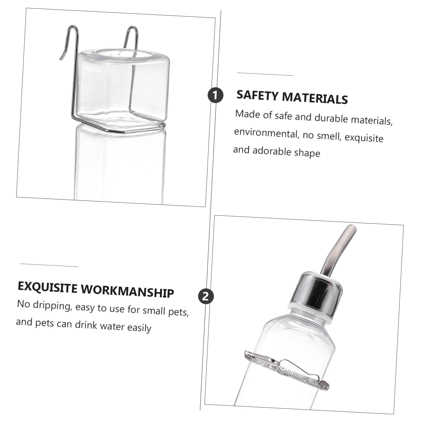 DOITOOL 6stücke Hängende Kunststoff-wasserspender Für Haustiere Automatischer Trinkbehälter Für Kaninchen Und Nagetiere Auslaufsicher Und Einfach Zu Reinigen