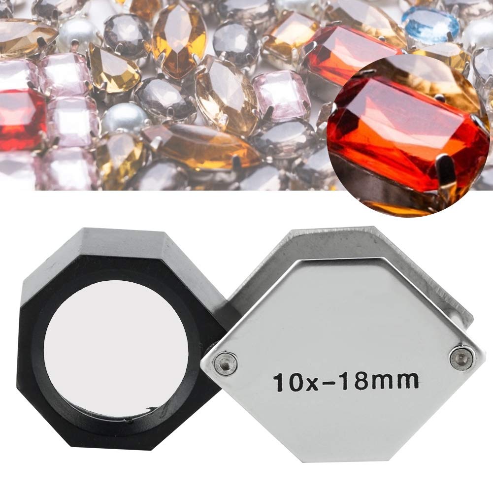 Loupe hexagonale 10x pour Bijoux, Outil de loupe Optique, Durable, sans Danger pour Les bijoutiers, Les gemmologues, Les Timbres, Les Perles, Les Pierres précieuses, Taille