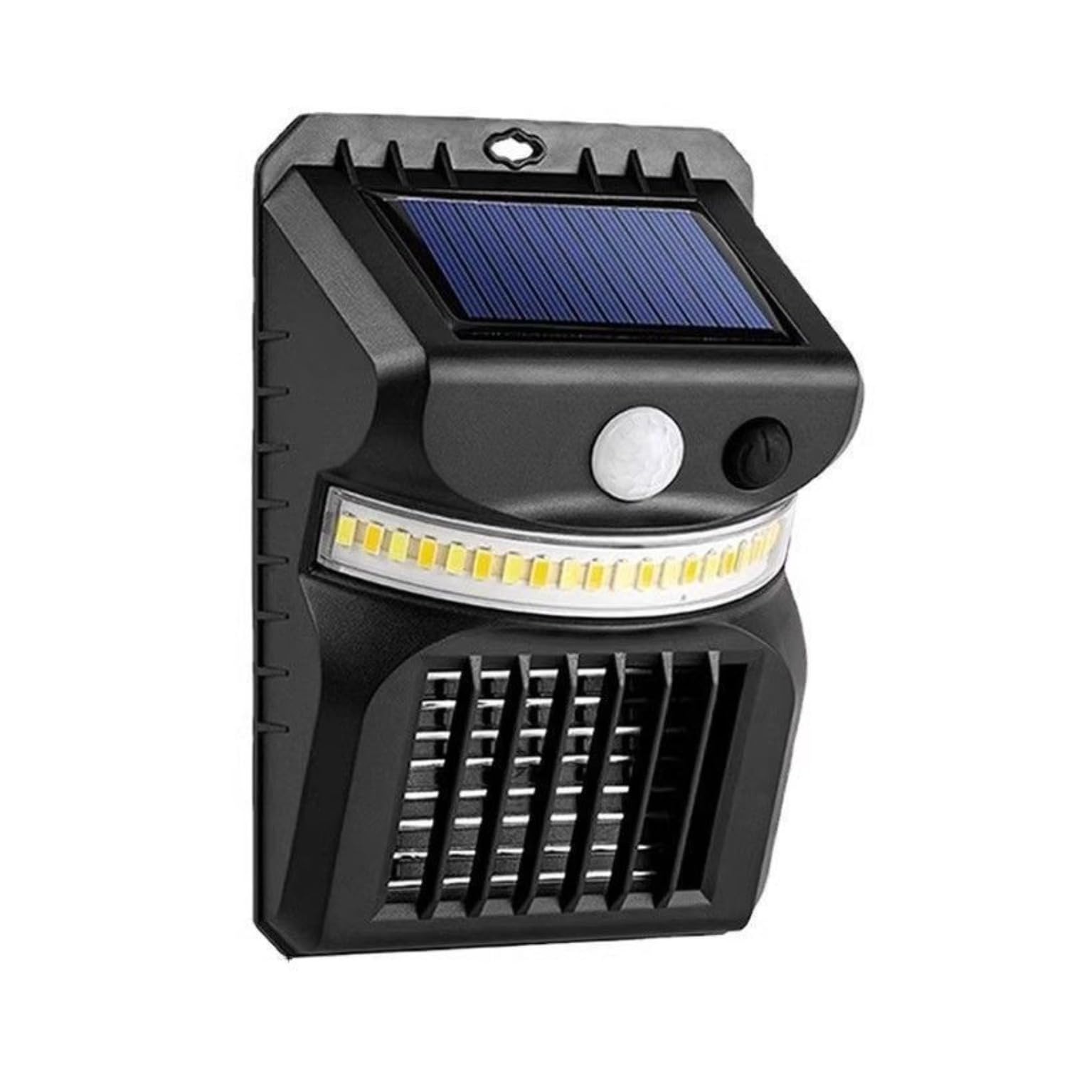 Applique murale solaire avec tue-moustiques – Étanche à LED avec détecteur de mouvement – Lampe de sécurité 2 en 1 à énergie solaire et tueur de moustiques pour terrasse, jardin, cour, clôture