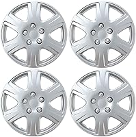 BDK HK993 Silver 15" Hubcaps for Toyota Corolla 2005-2007 - 4 Pack OEM Replacement Wheel Covers, Durable ABS, Easy Snap-On Fit