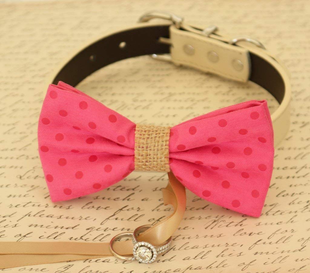 pink collar with bow