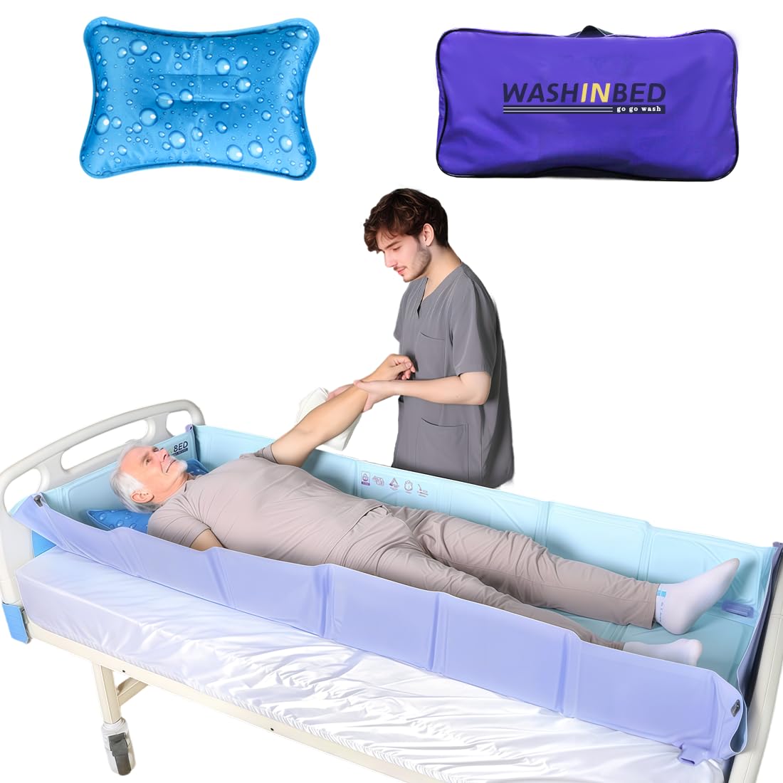 Photo 1 of Ehucon Bed Portable Bathtub - 74"L x 24"W x 8"H, Purple