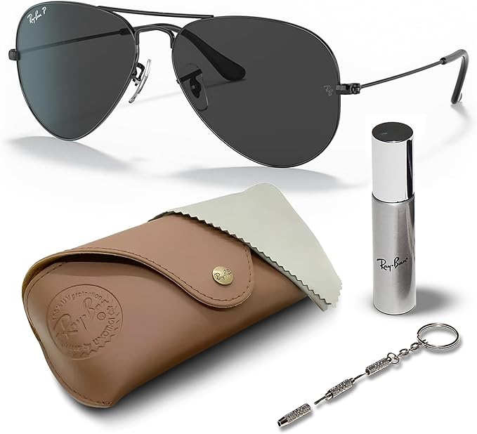 Ray-Ban RB3025 AVIATOR TOTAL BLACK Polarized Collection