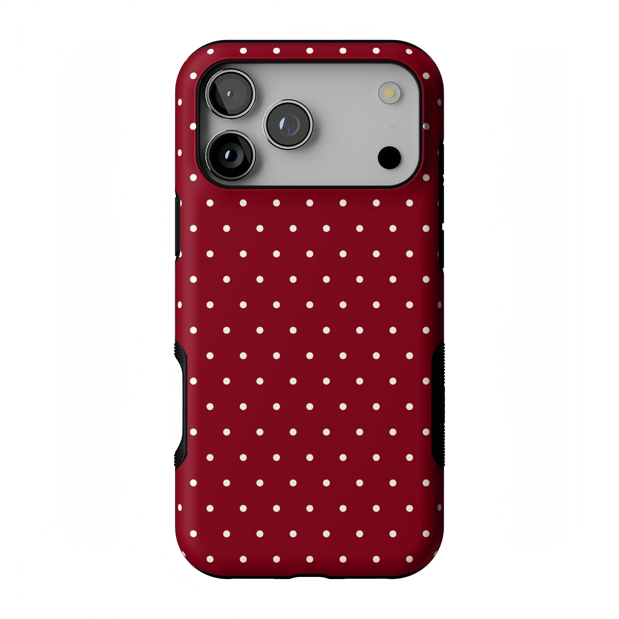 Amazon.com: Casely iPhone 17 Pro Case | On the Dot | Maroon Polka