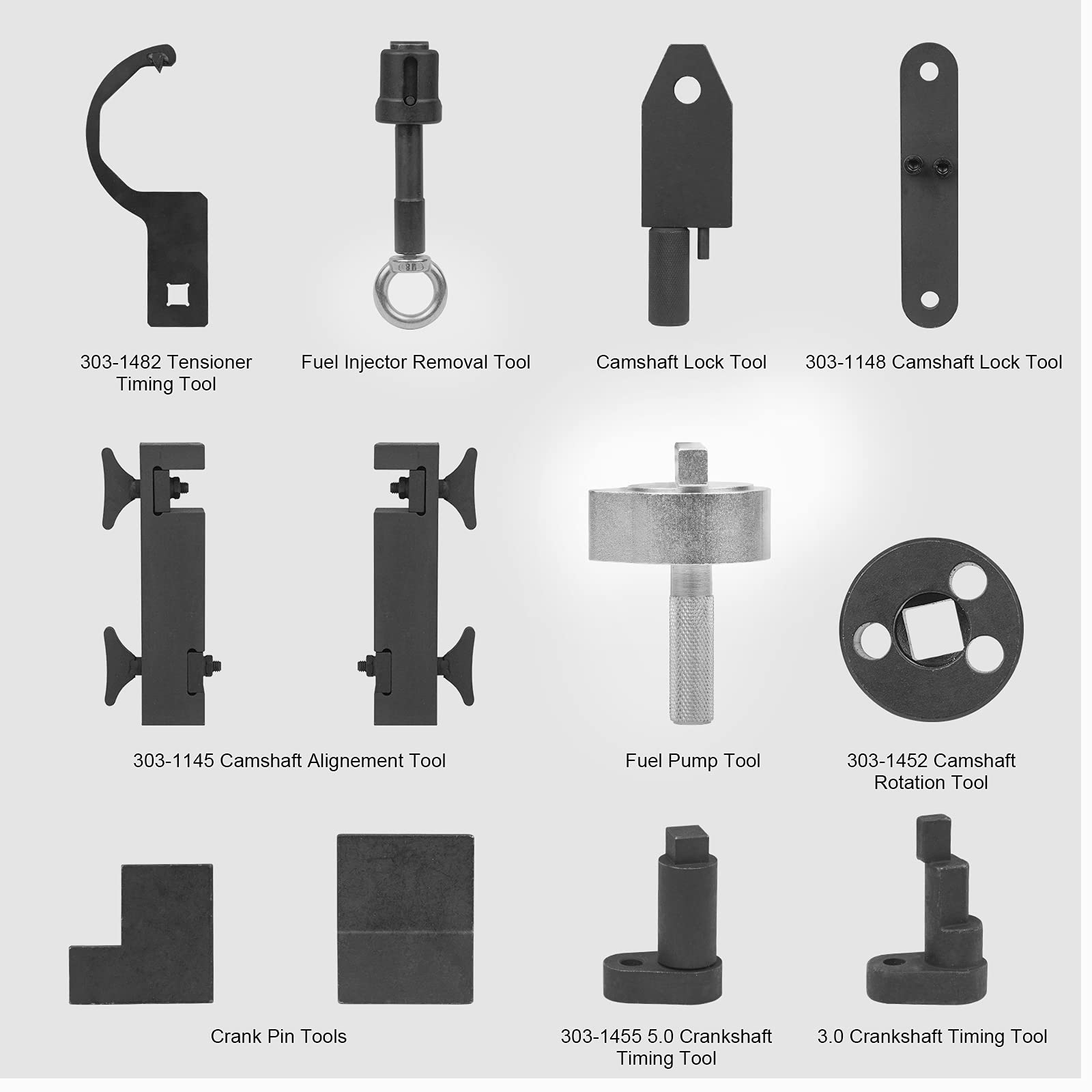 TIMTOKIT Camshaft Alignment Tool Kit Compatible with Jaguar Land Rover Discovry 4, Rang Rover Sport V6 3.0L & V8 5.0L, Engine Camshaft Locking Timing Tool Set with Fuel Pump & Injector Removal Tool