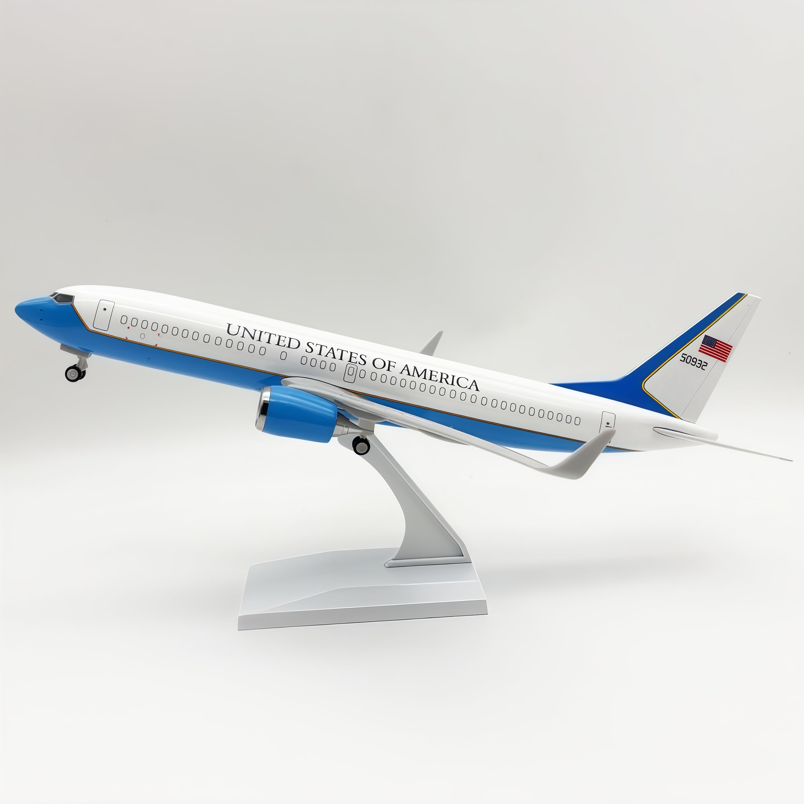 LGSRSNXHTX 30cm Model Plane 1/200 Diecast Metal Airplane Model Air Force One B737 with Stand Aircraft Collectible for Aviation Enthusiasts,Desktop Decor Gift for Adult