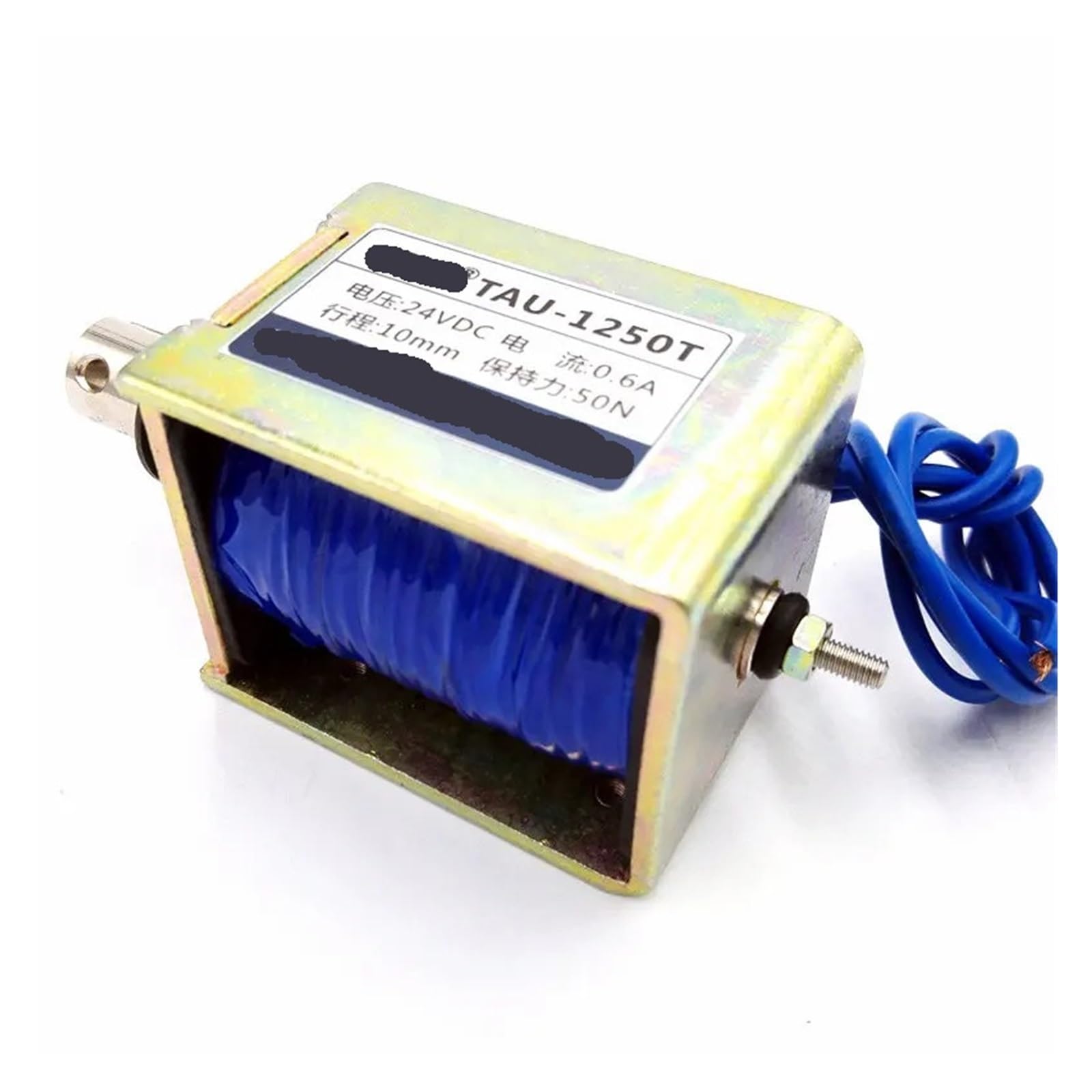 Elettromagnete DC12V/24V 50N Push&Pull Tipo solenoide Magnete Elettrico TAU-1250T 1250 0-12mm Telaio Aperto lineare Solenoide Elettromagnete(24V 1250)