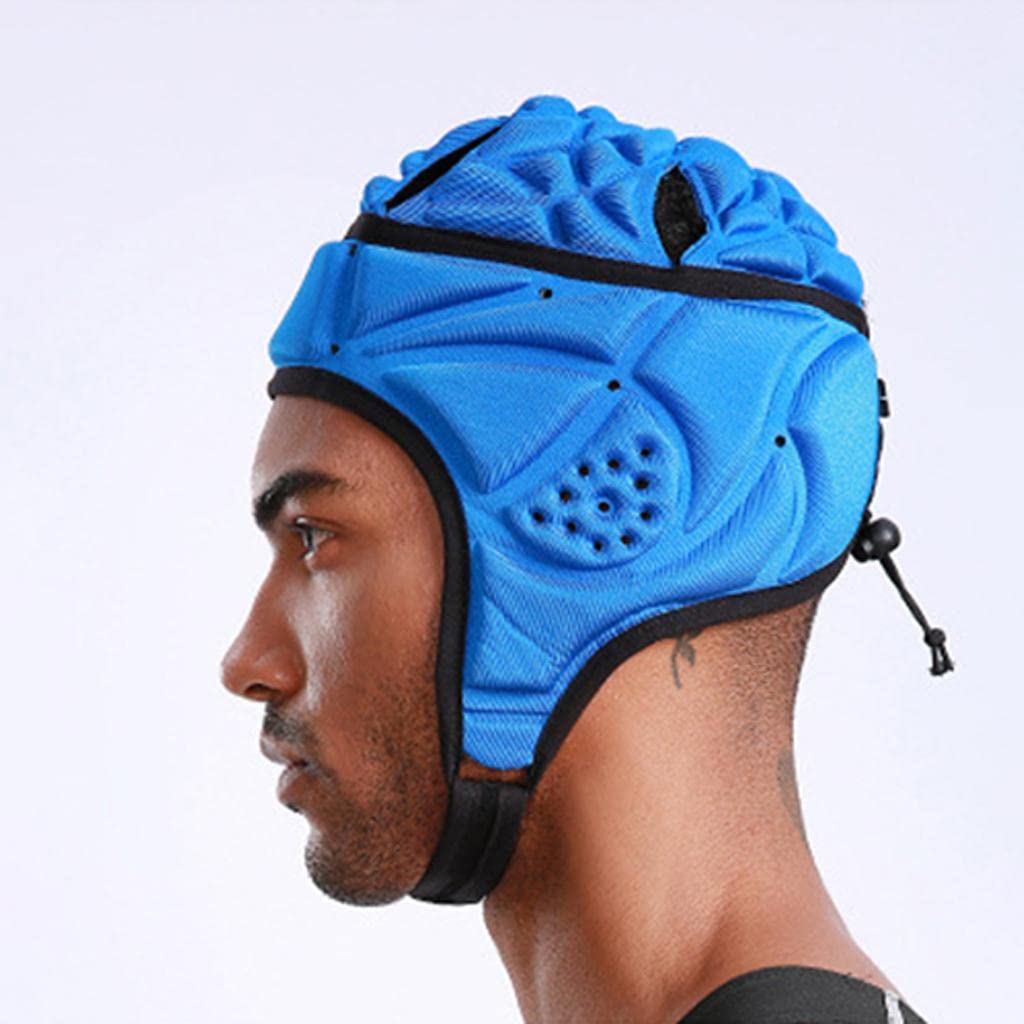 Baoblaze Eva Spugna Rugby Casco Regolabile per Hockey Soccer Soccer