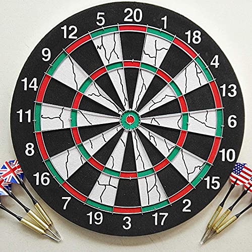 MIlAodE Dartscheibe – doppelseitige Dartscheibe mit 6 Messing-Dart-Set Fitnessgeräten, für Indoor-Outdoor-Spaß für Erwachsene – Bild 7