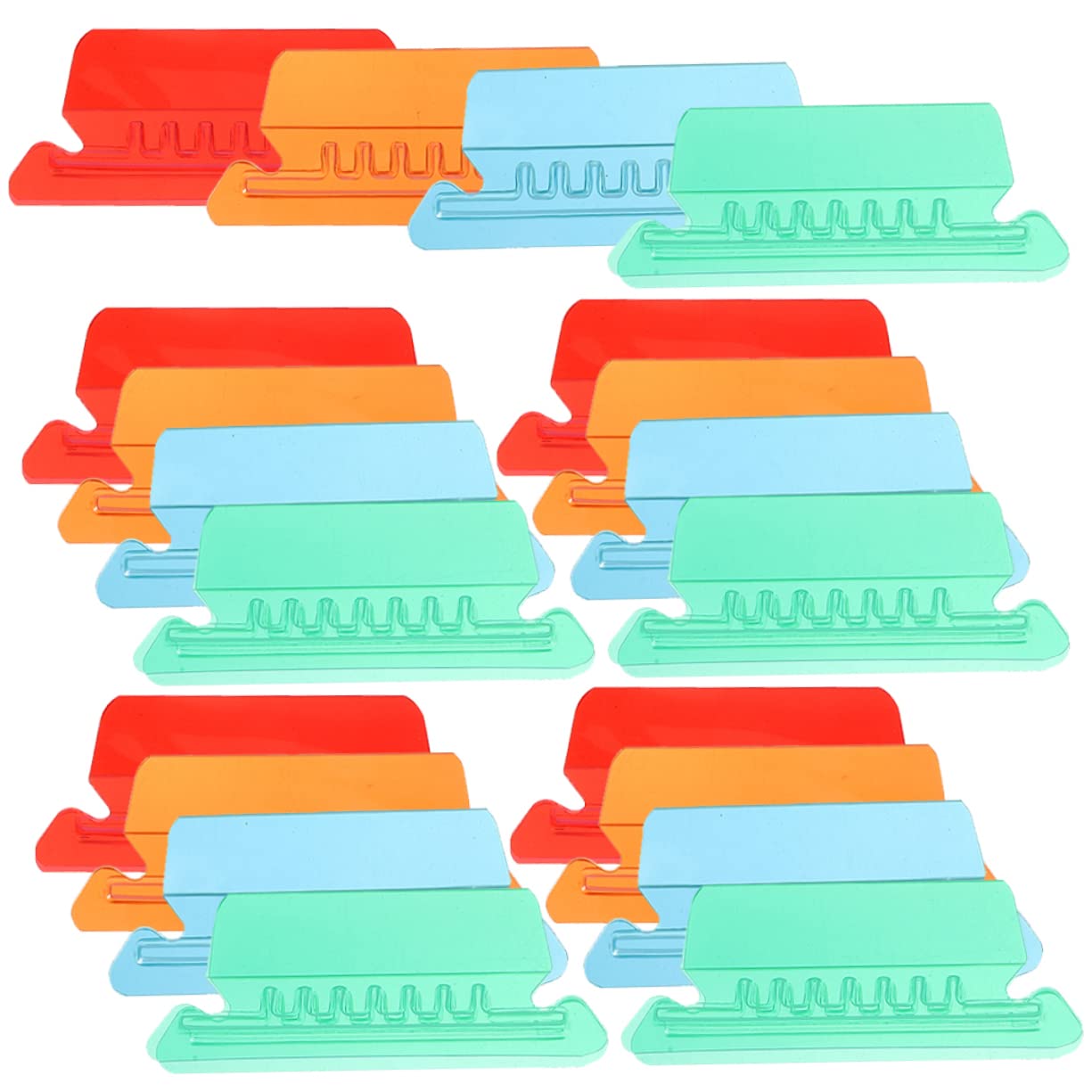 OSALADI 4 Set Etichette Trasparenti Per Sospese Inserti Colorati Arancione Per Archiviazione Documenti Ufficio Scuola Organizzazione Facile E Resistente 40 Pezzi * 4
