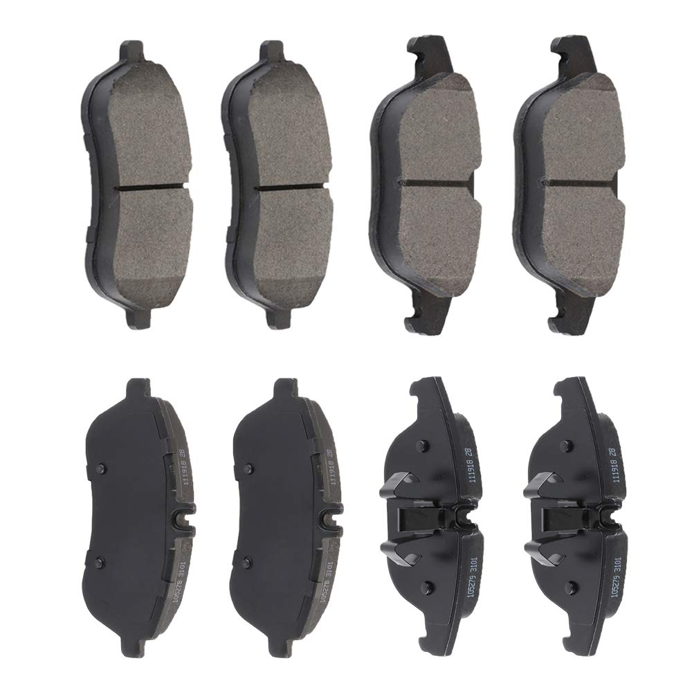 cciyu D1340 D1341 Front &amp; Rear Professional Ceramic Brake Pads Set fit For 2012-2015 For Mercedes-Benz C250,2008-2012 For Mercedes-Benz C300