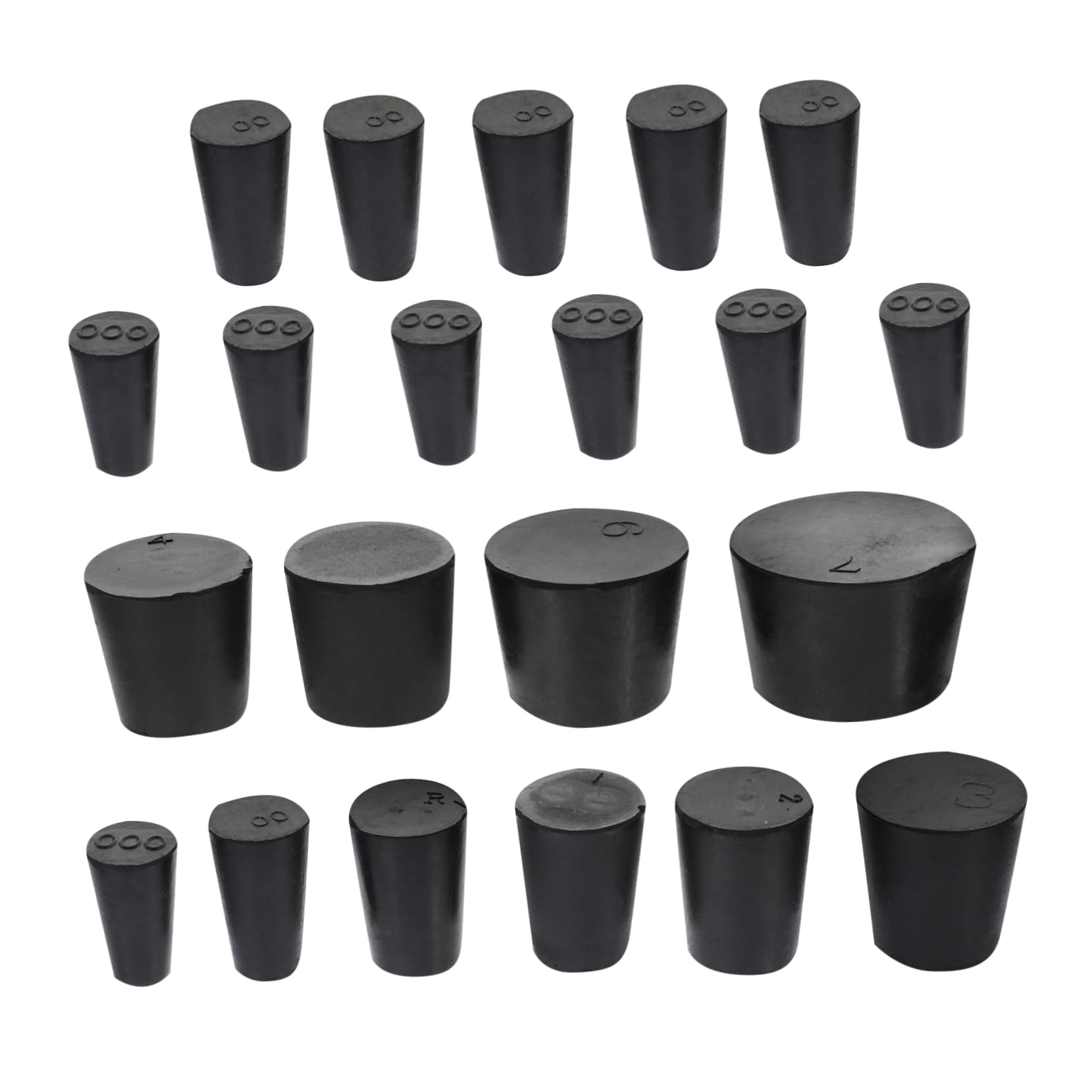 PRETYZOOM 3 Set Tappo Di Gomma Per Spina Da Laboratorio Tappi Di Arresto Parti Di Ricambio Per Laboratori Plug Del Tappo Tappisti Di Gomma Da Laboratorio Nero Gomma Da Cancellare 27 Pezzi*3