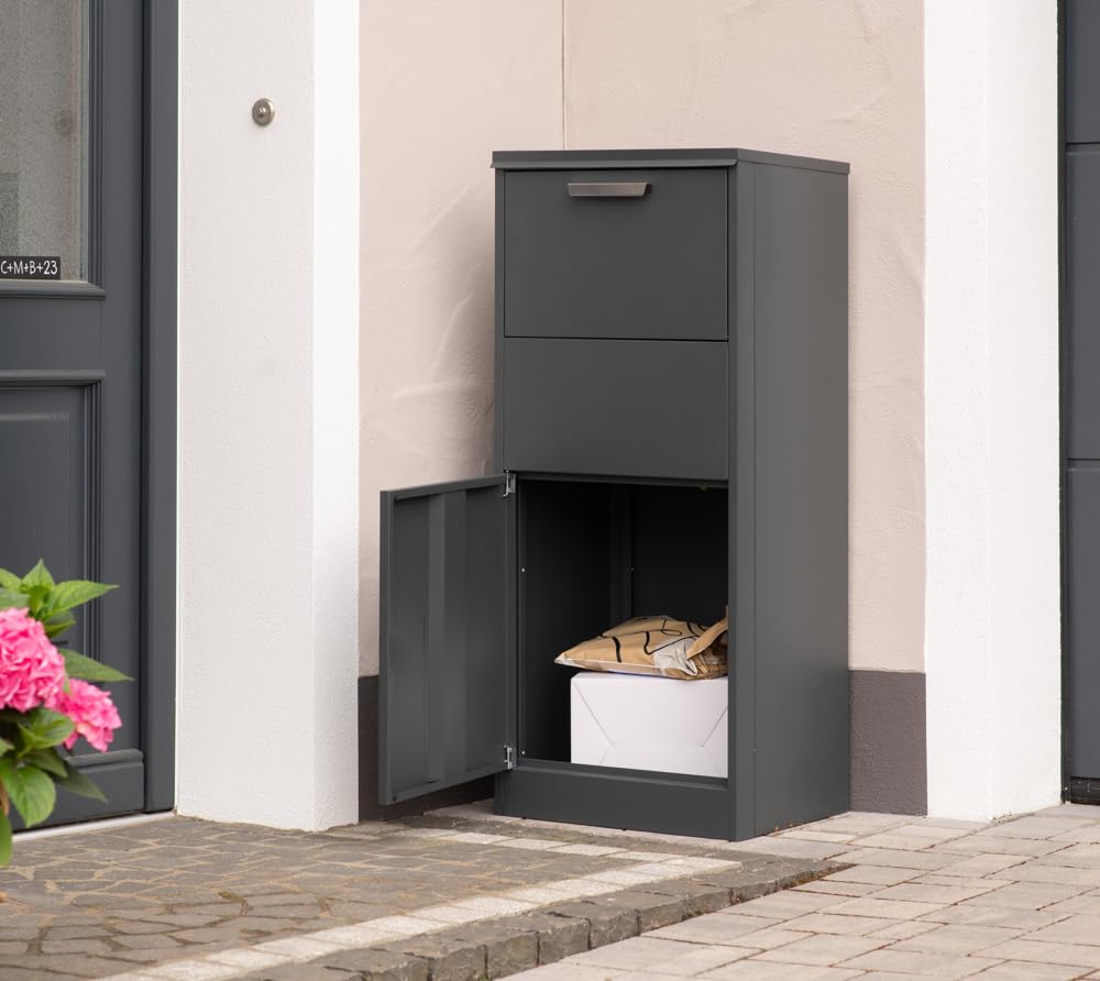 WESTMANN Paketbox Pepe Outdoor | Metall 50x39x114 cm | Briefkasten & Paketkasten zum Schutz Ihrer Post vor Wettereinflüssen und Diebstahl