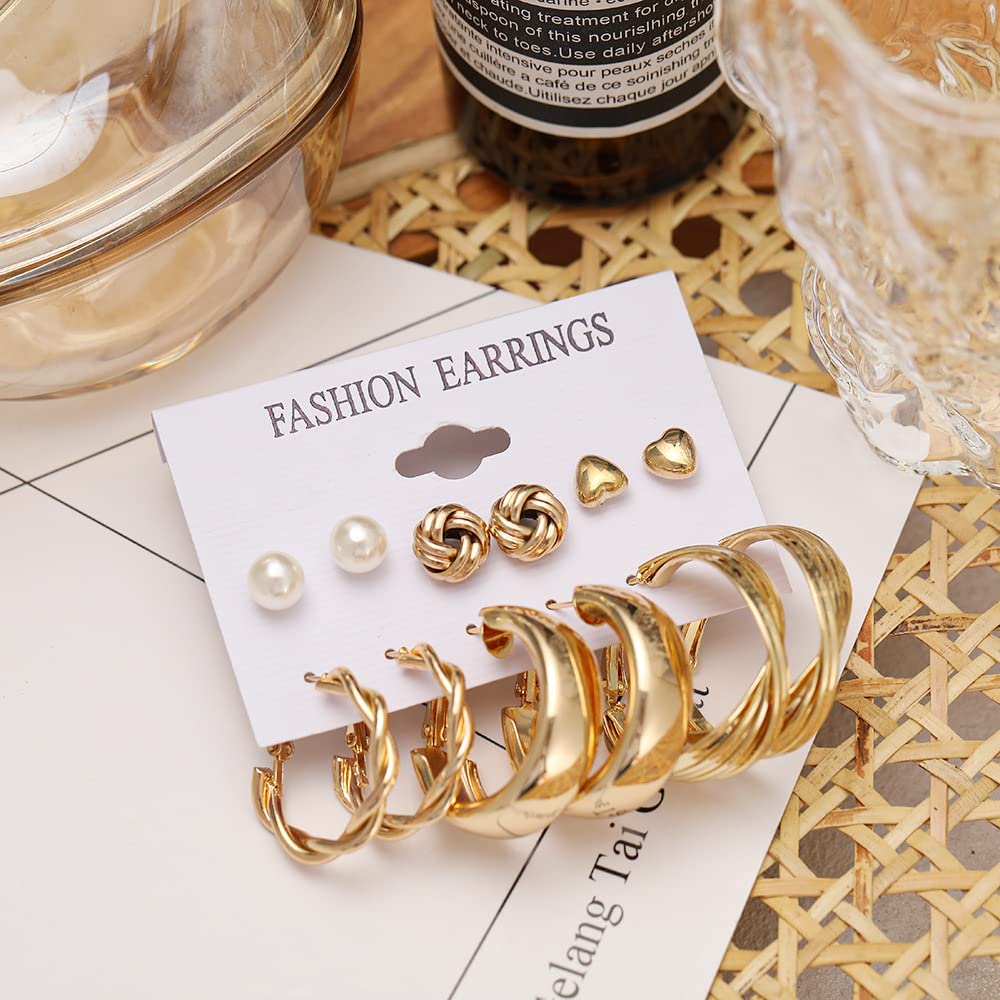Plated Necklace and Earrings Combo Set for Women, Style 8