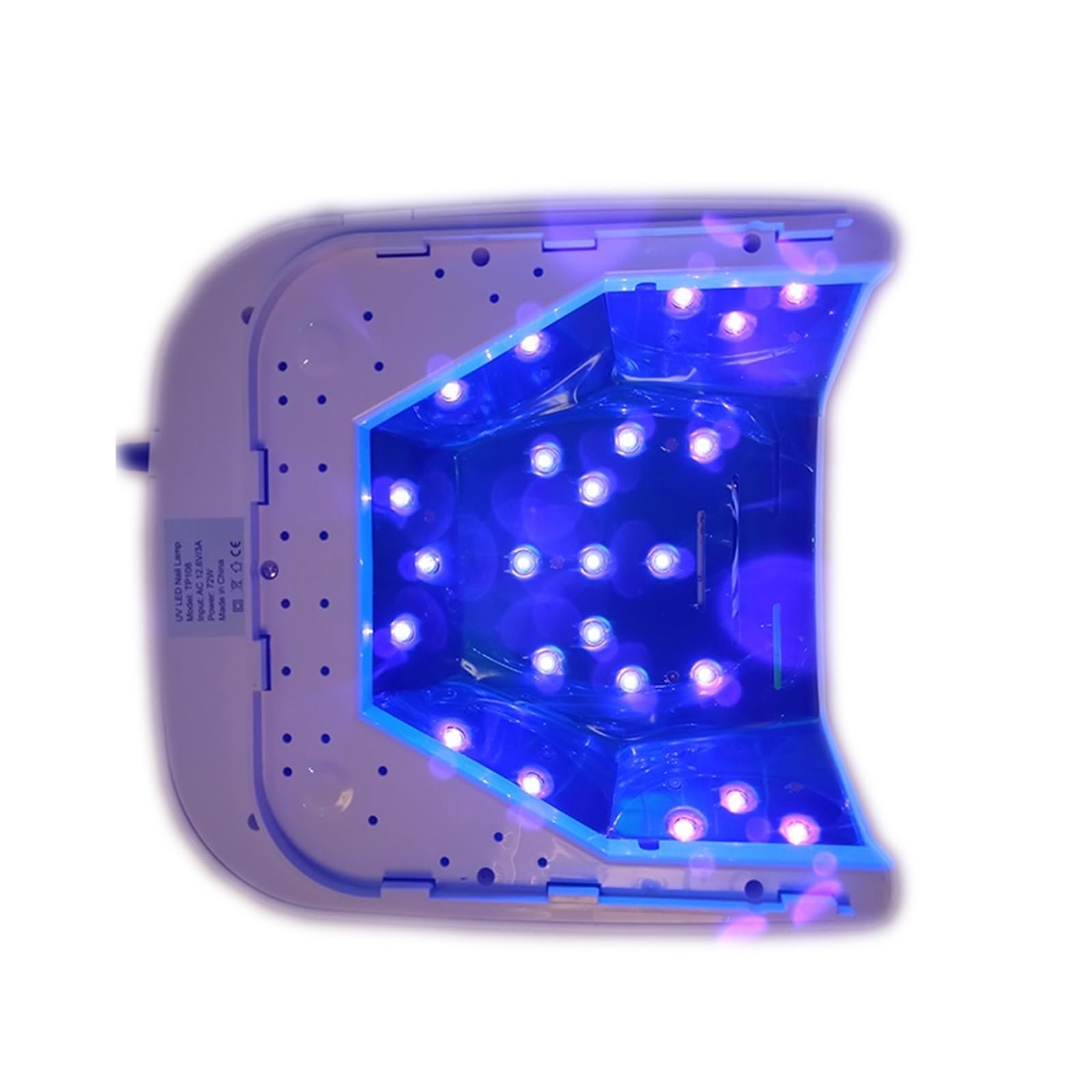 Lampa LED do paznokci, Lampa LED UV do paznokci Podwójna lampa UV i Led do fototerapii Bateria Wyjmowana lampa 72w Bezprzewodowa suszarka do Manicure do paznokci dla miłośników majsterkowania